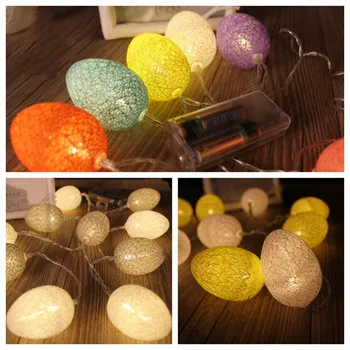 

Led String Lights Cotton Colored Egg String Christmas Easter Egg Party Decorative Light String Christmas Decoration Fairy Lights