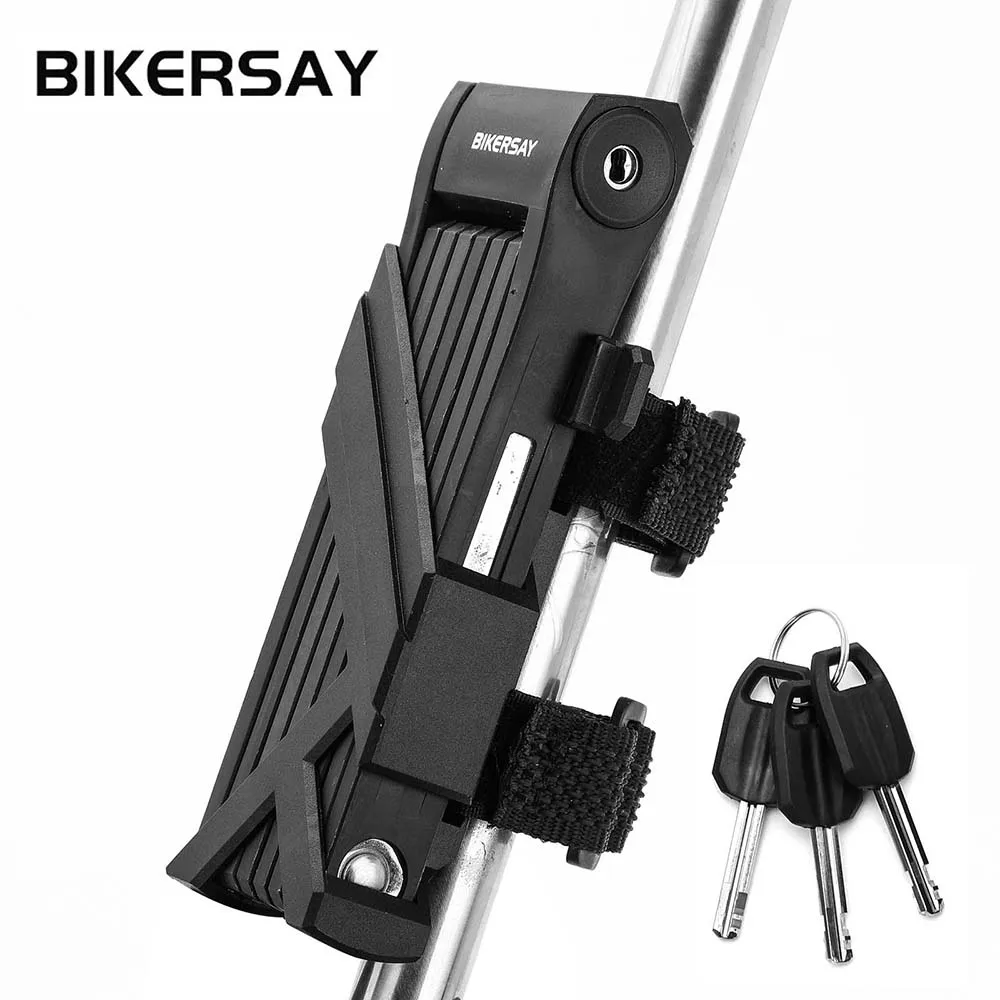 Складной велосипедный замок BIKERSAY высокая безопасность защита от кражи