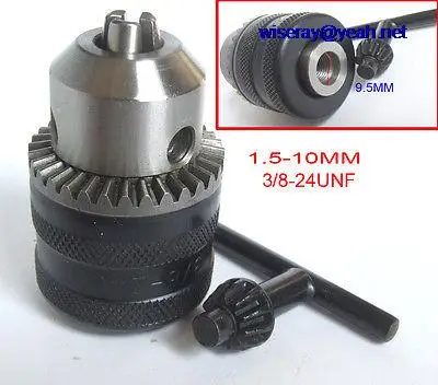

DHL/EMS 10 Set 3/8"- 24 UNF Mount 1.5-10mm Drill Capacity Key Type Drill Chucks-A8