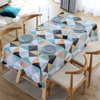 

Smile Stitching Blue Black Gray White Orange tablecloth on the table Waterproof Oilproof Dining Tea Table Cover tablecloths