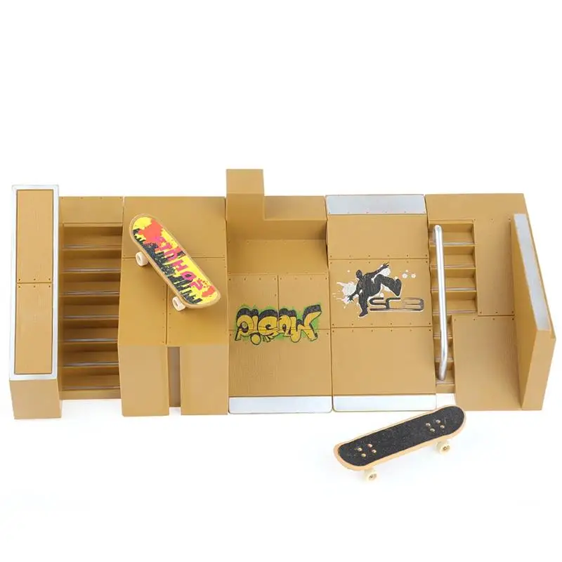 5 шт. скейт-парк комплект рампы части набор игрушка для Tech Deck Finger Board конечная Спорт Обучение реквизит