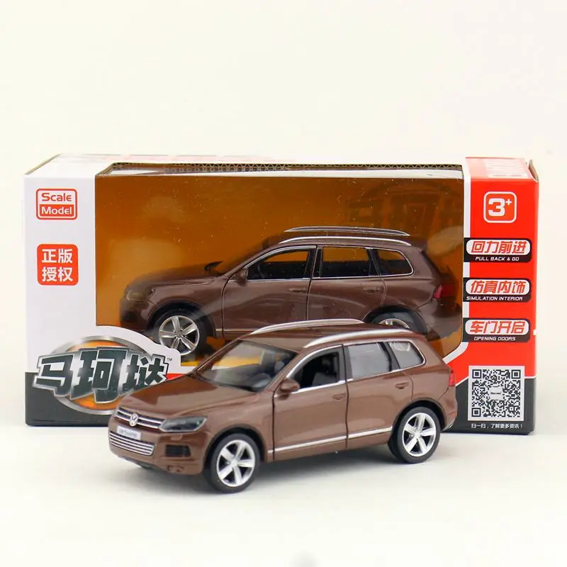 

1:32 Volkswagen Touareg SUV Sedan Two Doors Pull Back Alloy Simulation Car Model Children's Toy Boxed Authorization of origin