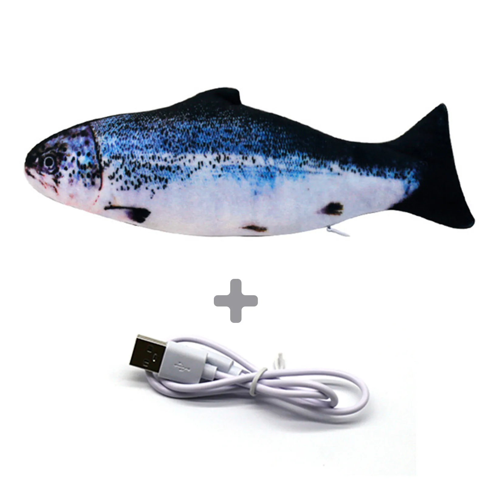 1PC Cat Toy Simulation Fish USB Electric Charging Catnip Floppy Wagging Toy 28CM Chew Bite Interactive Cat Toys Pet Supplies cute dog toys Toys