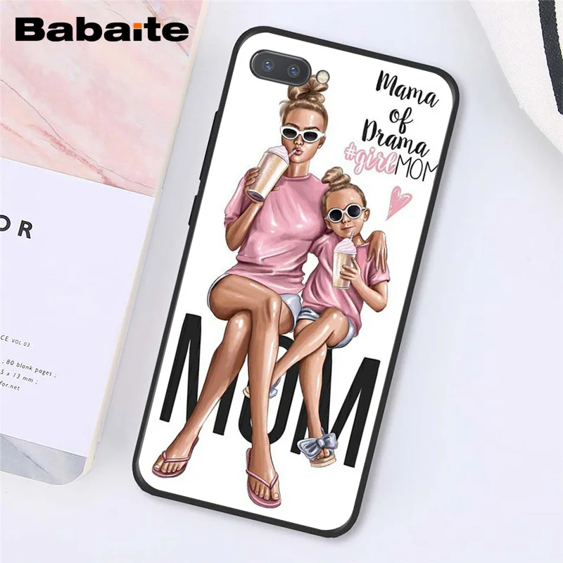 Babaite модные черные каштановые волосы для мамы, дочки, сына, папы, PhoneCase для huawei Honor 8X9 10 20 Lite 7A 8A 5A 7C 10i View 20