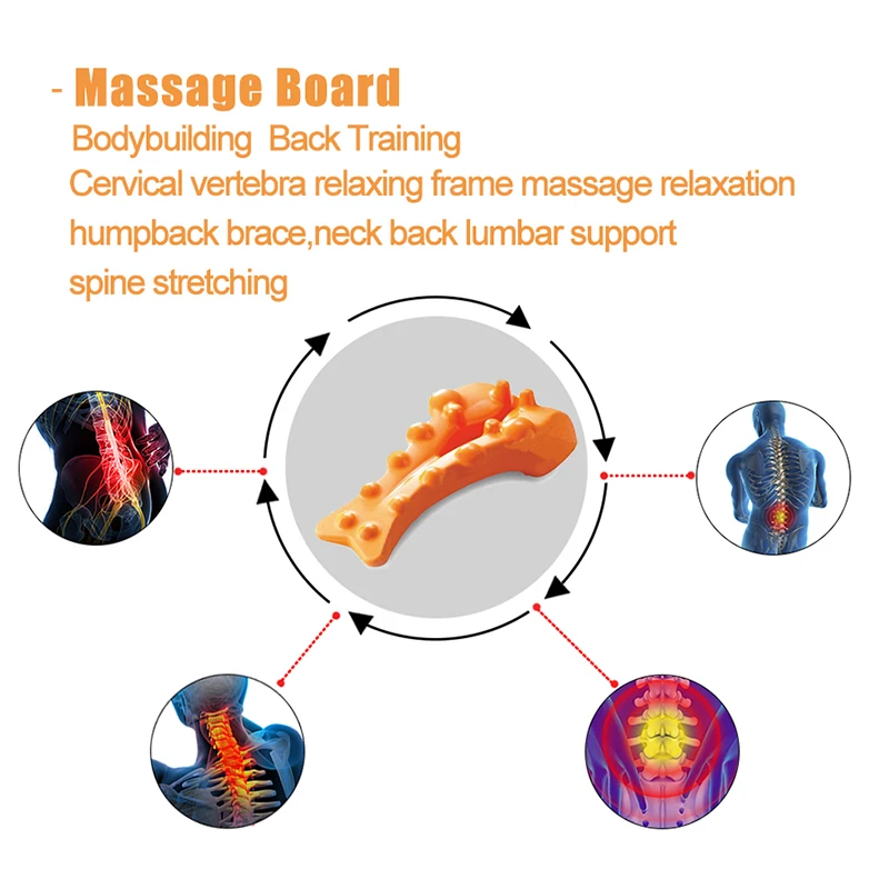 Correct Cervical Vertebra Lumbar Traction Straight Spine Spine Relax Back Massage Board Brace Back Stretching Device Health Care
