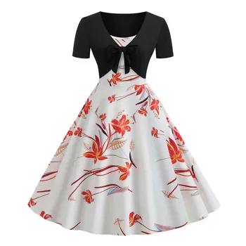

2pcs/set Flowers Printed Dresses for Women Short Sleeve Summer Party Ladies Two Pieces Set Casual Holiday Beach Dress
