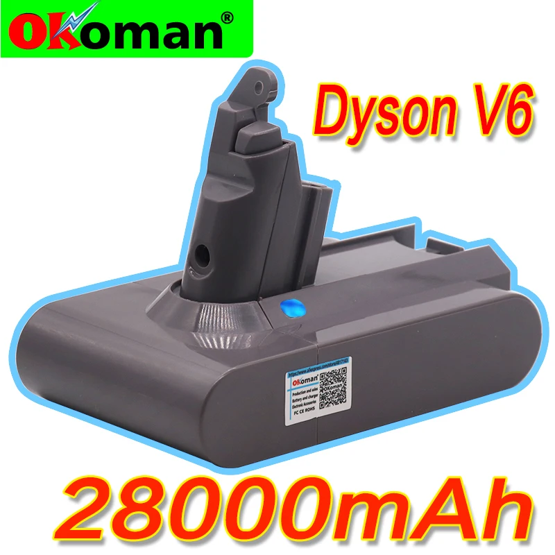 28000mAh 21 6 V 12.8Ah литий-ионный аккумулятор для Dyson V6 DC58 DC59 DC61 DC62 DC74 SV09 SV07 SV03 965874-02