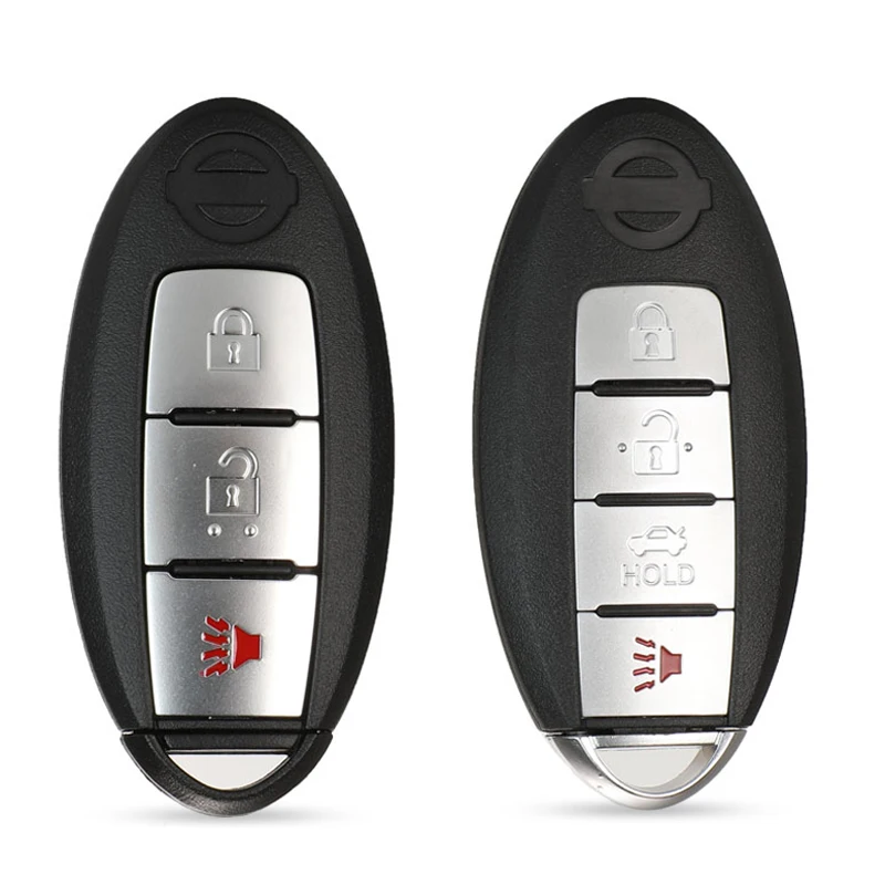 Jingyuqin 3 4 кнопки смарт-пульт дистанционного ключа оболочки чехол для Nissan Rogue Teana Sentra Versa Fob Автомобильный ключ крышка без ключа вход