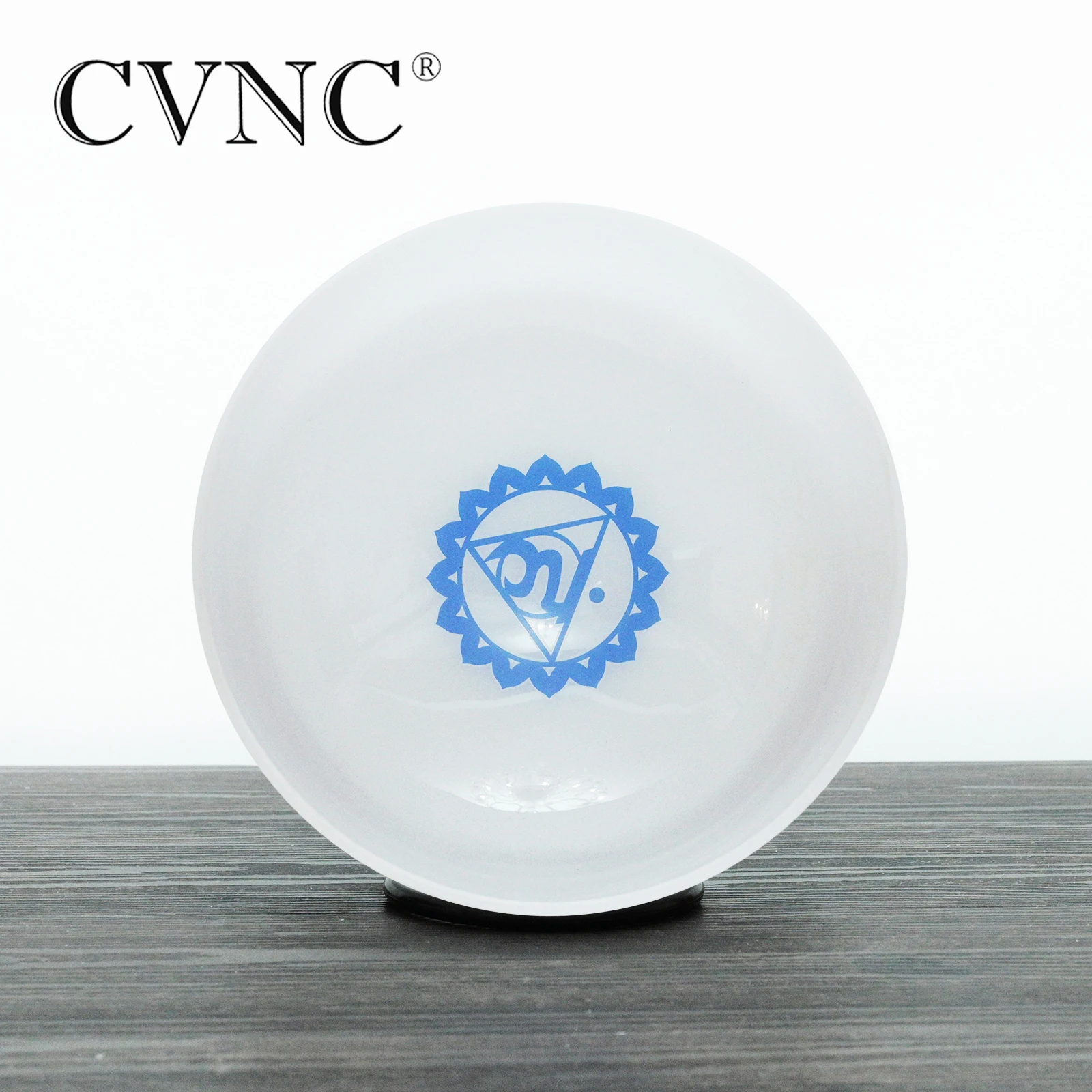 

CVNC 8/10/12" Note G Throat Chakra Frosted Quartz Crystal Singing Bowl