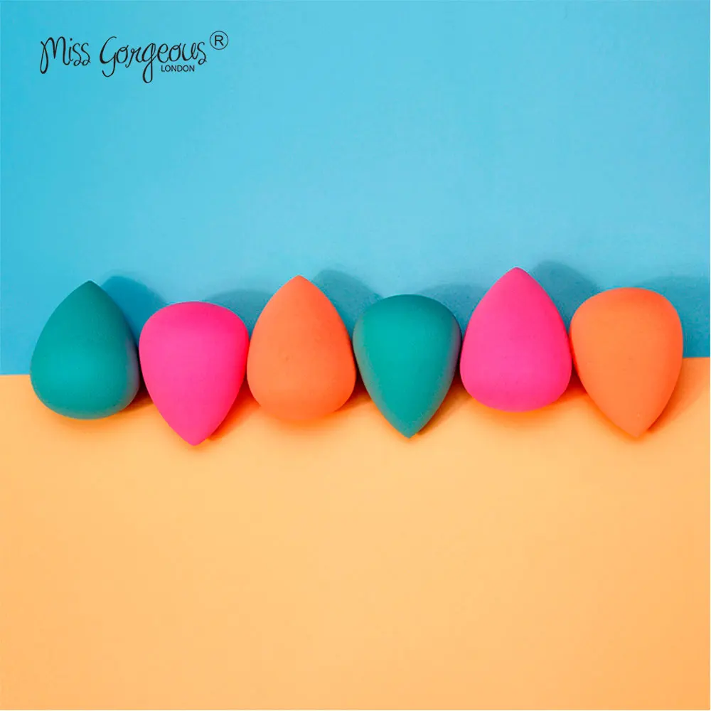Бренд Miss Gorgeous 6 шт./компл. Pro мягкая губка для макияжа Губка косметическая пудра