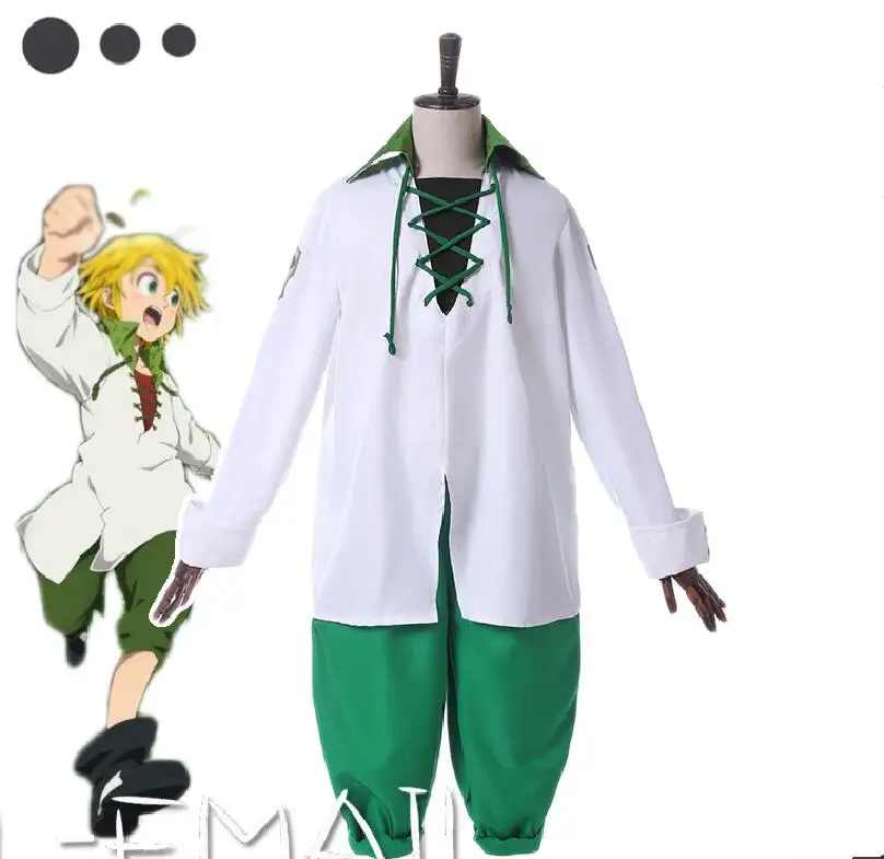 The Seven Deadly Sins Meliodas; карнавальный костюм; аниме; Косплей; возрождение велений; костюм для мужчин; Дракон грех
