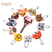 Силиконовая крышка для ключей, чехол для ключей в форме животных, милые украшения, аксессуары для ключей в подарок, 1 шт