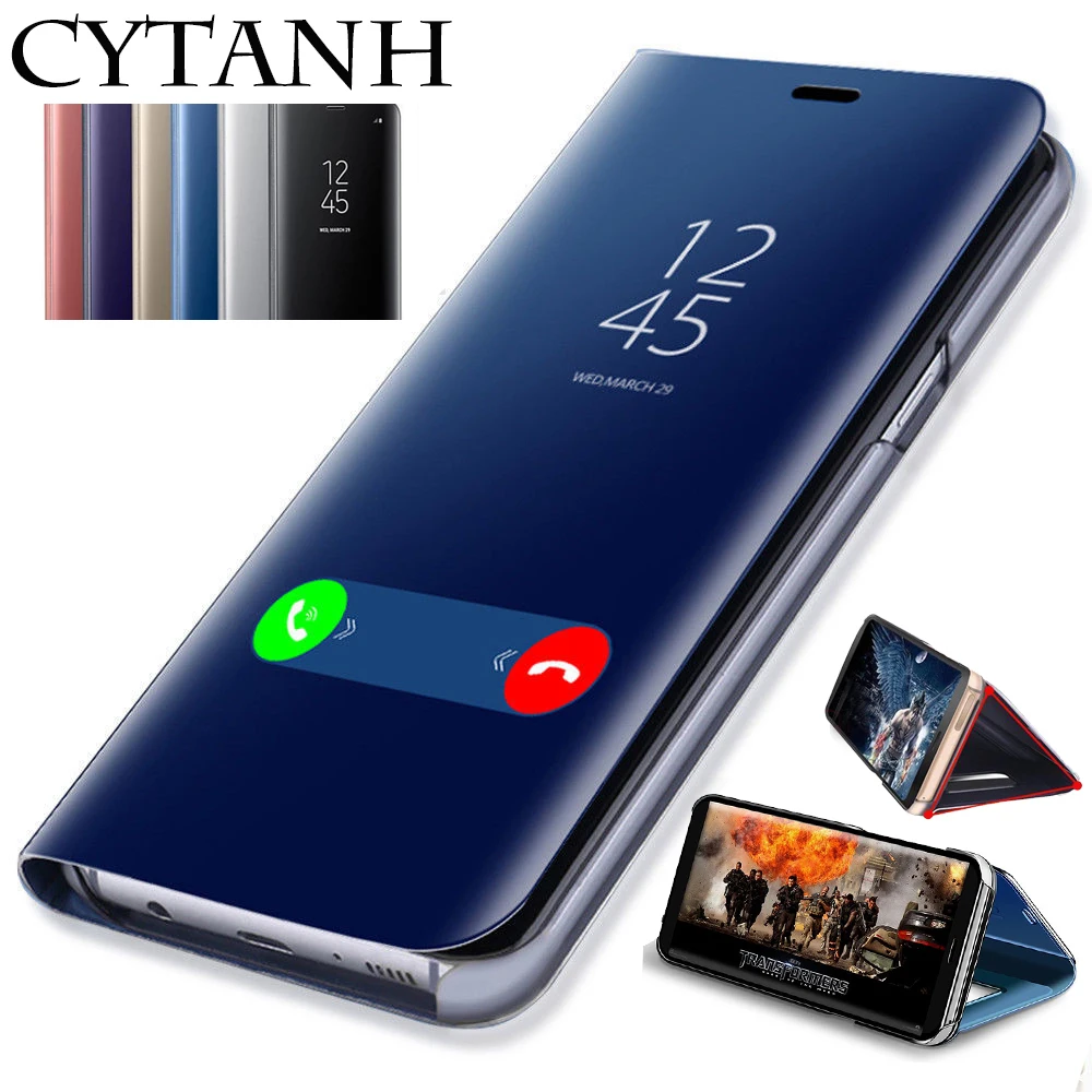flip Case for coque huawei Honor 9x global STK-LX1 Leather smart mirror cover case on honor honor9x 9 x x9 honer back fundas | Мобильные