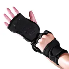 Спортивные Перчатки для фитнеса, тяжелая атлетика, перчатки с полупальцами, противоскользящие, для верховой езды, защита для ладоней, с повязкой на запястье, перчатки для тяжелой атлетики