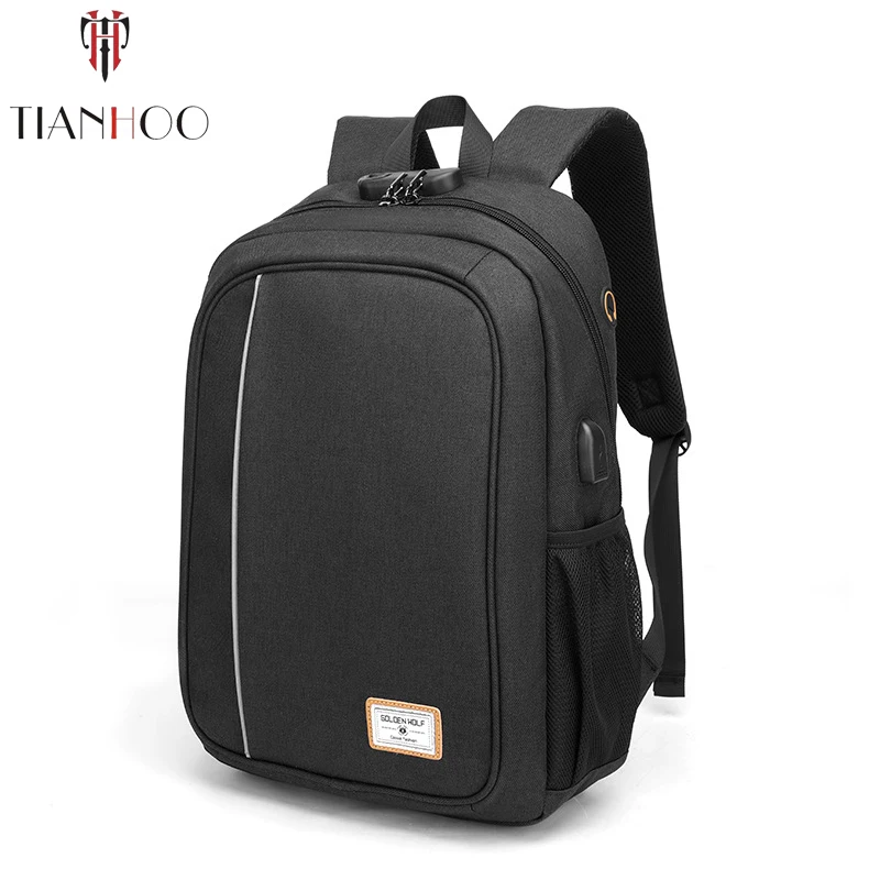 

TIANHOO High Quality Leisure computer backpack man usb charging water repellent travel large capacity backpacks anti-theft bag