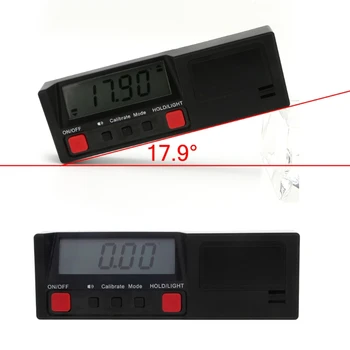 

Electronic Digital LCD 360 Degree Inclinometer Angle gauge Protractor level Box Meter with Magnetic Base Automatic S25 19