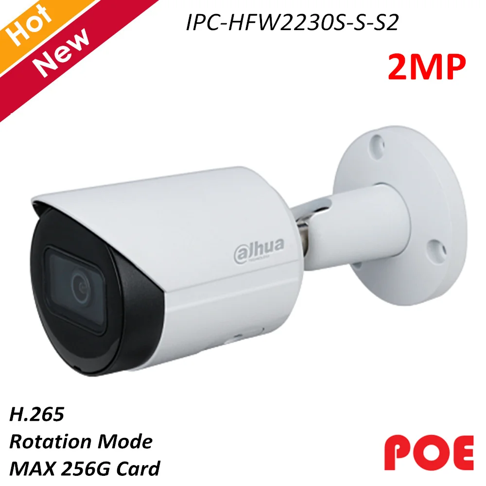  Dahua Poe IP Camera IPC-HFW2230S-S-S2 2MP H.265 IR LED Low Illuminance Bullet Network Camera Replac