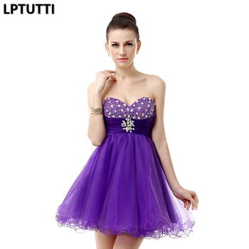 

LPTUTTI Beading Crystal New Sexy Woman Social Festive Elegant Formal Prom Party Gowns Fancy Short Luxury Cocktail Dresses