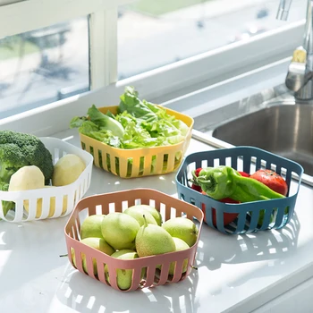 

Sink Drain Basket Washing Hollow Fruit Basin Wash Fruit Basket Drain Basket Washing Fruit Vegetable Portable Food Storage Bowl