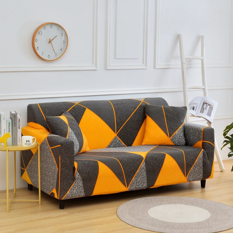 Эластичный чехол для дивана в геометрическом стиле для гостиной, чехлы для кресла, угловые Чехлы для дивана - Цвет: color 1