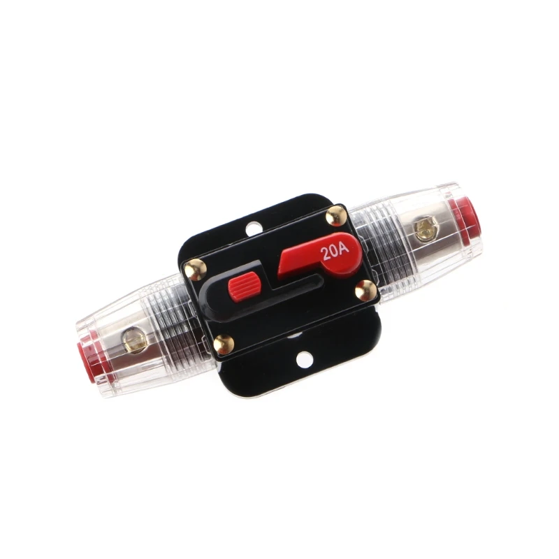 

12V DC 20A-100A Car Audio Solar Energy Inline Circuit Breaker Reset Fuse Holder