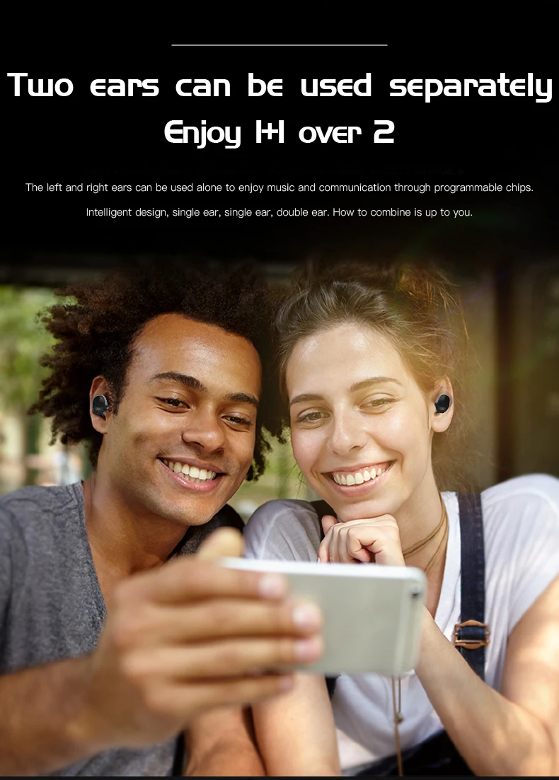 Ottwn H3 TWS Спортивная гарнитура 5,0 Bluetooth гарнитура бинауральная Беспроводная настоящая стерео Водонепроницаемая в уши шумоподавление с зарядным устройством