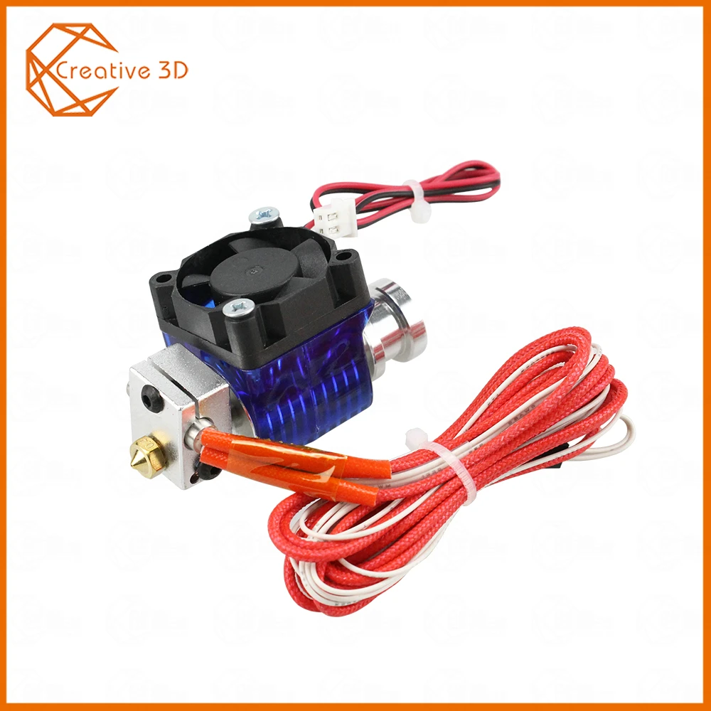 E3D V6 Wade Удаленное Расстояние j-головка Hotend 12 В/24 В для 1,75 мм/3,0 мм экструдер с охлаждающим вентилятором цельнометаллический трет для 3d принтера