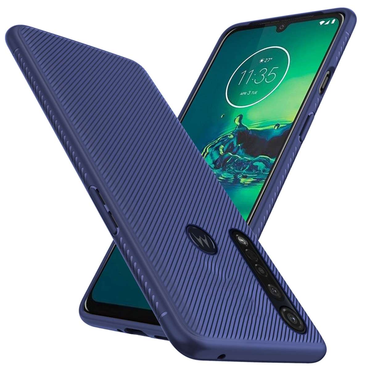 Для Motorola Moto G8 Plus чехол, силиконовый тонкий нескользящий чехол из углеродного волокна, матовый мягкий чехол из ТПУ для Moto G8 Plus G8 Play чехол