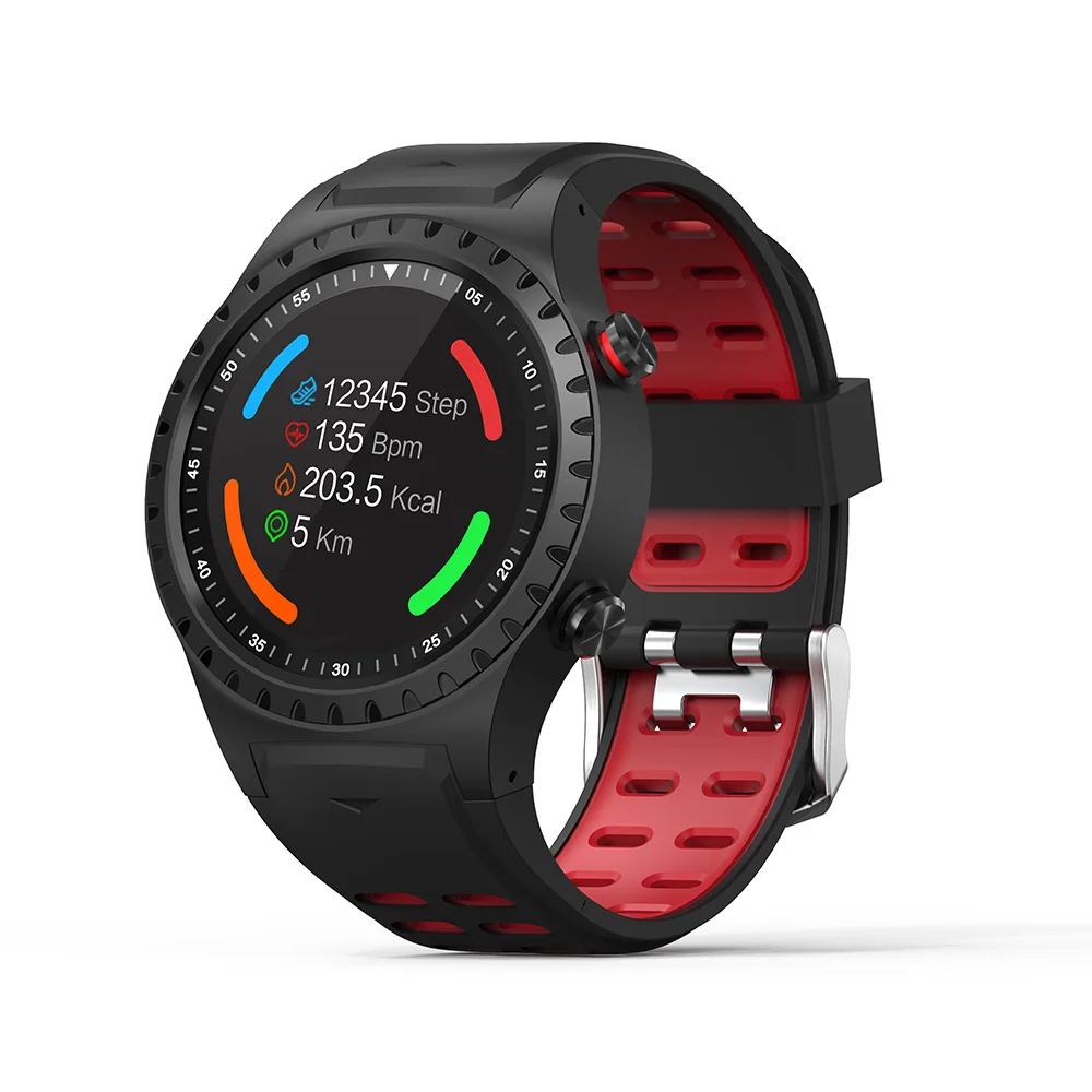 Red No SIM M1GPS Смарт часы для мужчин Android водонепроницаемый поддержка sim карты Bluetooth 4,0 монитор сна часы умный Браслет - Цвет: Red No SIM
