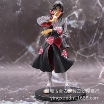 

Naruto Uchiha Itachi Akatsuki Cloak Stand Fighting Ver. PVC Action Figure Sasuke VS Brother Collection Model Toy 23cm