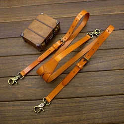 NWE Ginger leather suspender light brown  with leather hook and buckle strap braces for men and women