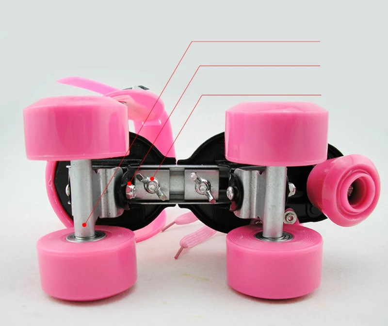 Роликовые коньки для детей и взрослых обувь с двойной линией 4 колесные дома