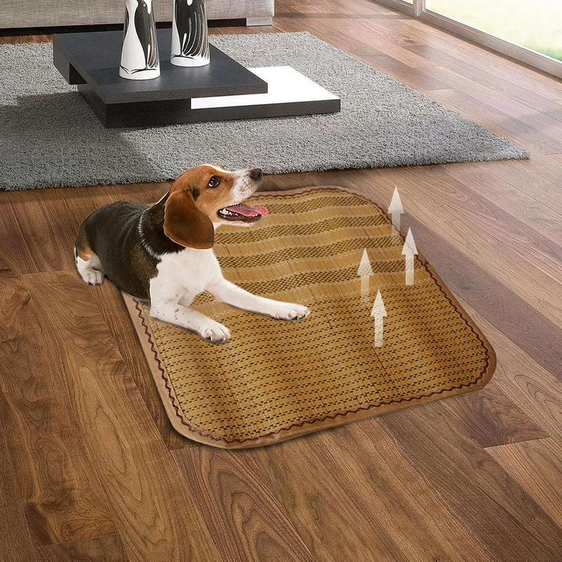 

Hoomall 1PC Summer Cooling Cats Dog Mat High Quality Bamboo Pad Portable Travel Cats Dogs Sleeping Blanket Home Pet Accessories