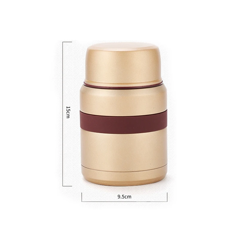 

Food Mug Vacuum Flask Mini Lunch Box Stainless Steel 350ML with Container