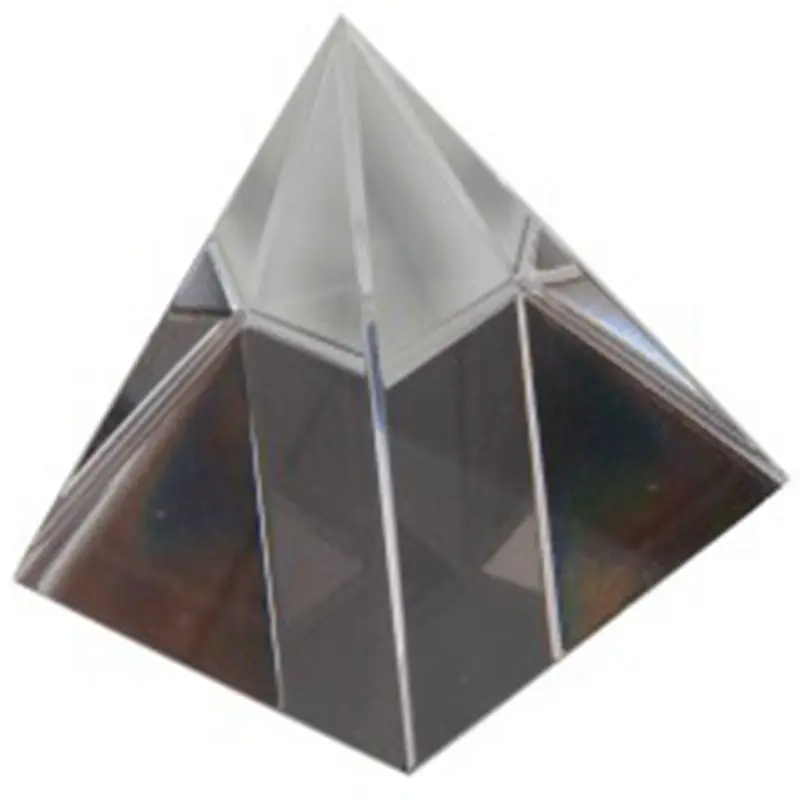 

Pyramid Crystal Prism Desk Ornament Optical Shape Glass Four Sides For Optical Dropshipping 63HF
