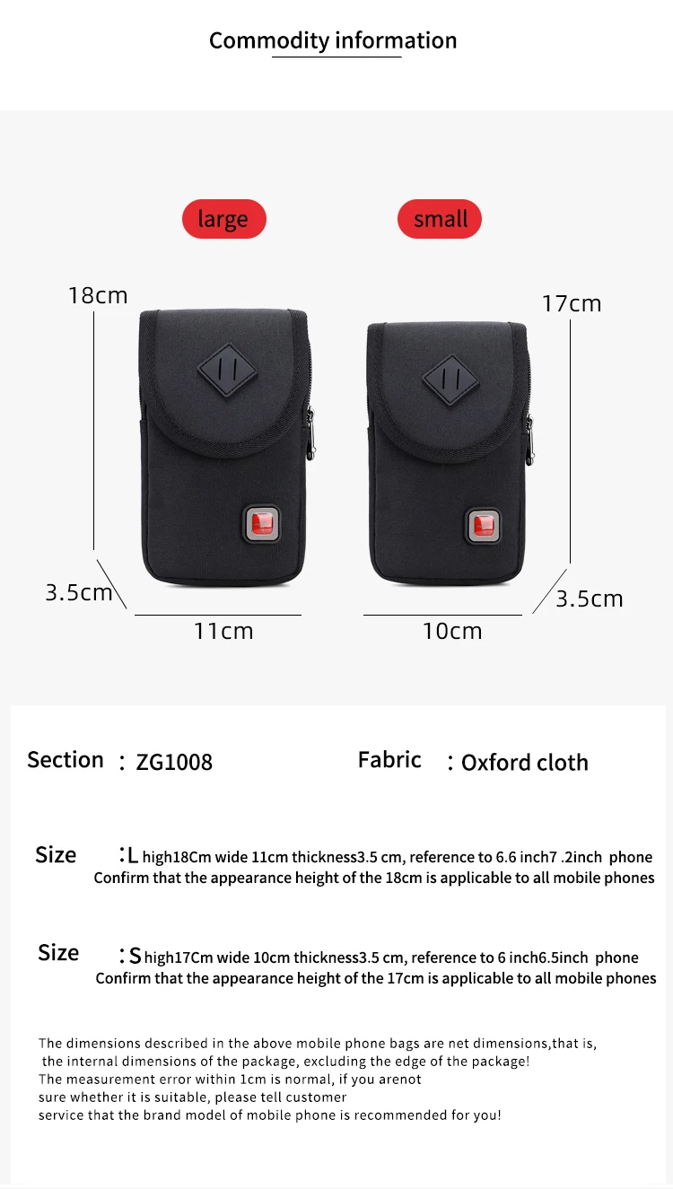JANGEAR Men Waist Packs Cell Phone Fanny Pack Waterproof Bum Hip Belt Bag Zipper Pouch Purse Small Pockets For Men Hang Around