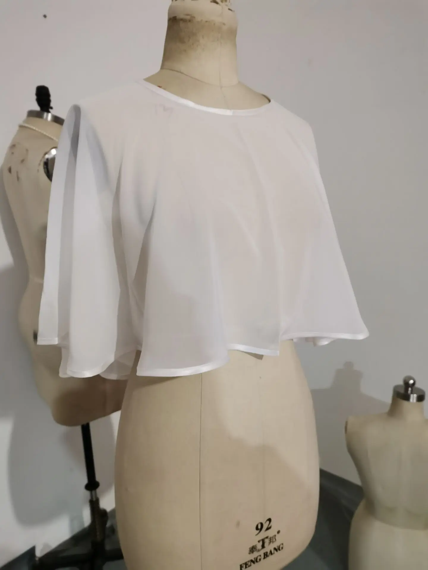 Chiffon Gauze Shawl wrapped in BOLERO Bridal Wedding jacket