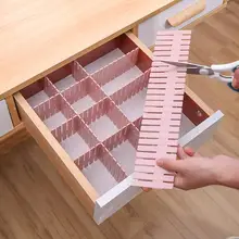 Einstellbare Kunststoff Schublade Teiler DIY Lagerung Regale Haushalts Kostenloser Kombination Partition Bord platzsparende Division Werkzeuge