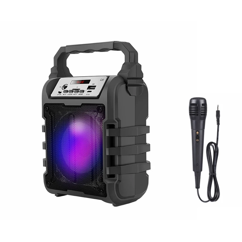 3D Wireless bluetooth Speaker Portable Sound Box Bass Stereo Subwoofer Support USB/ TF Card/ AUX-in/ FM Radio with Microphone