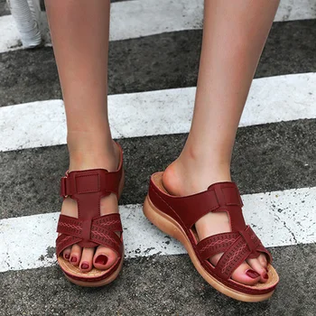 

Women's Summer Open Toe Comfy Sandals Super Soft Premium Orthopedic Low Heels Walking Sandals Drop Shipping Toe Corrector Cusion
