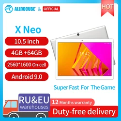 ALLDOCUBE – tablette 4G LTE X Neo, Android 9.0, double processeur Snapdragon 660, 4 go de RAM, 64 go de ROM, écran Super Amoled de 10.5 pouces, 2.5k, 2560 × 1600 IPS 