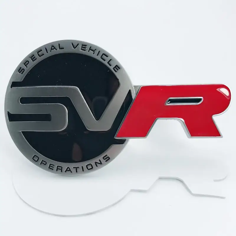 1 шт. 3D металлическая SVR Эмблема для решетки радиатора, автомобильные наклейки, значок, автомобильный Стайлинг для RANGE ROVER SPORT HSE SPORT SUPERCHARGED, автобиография LR2 LR4 - Название цвета: sticker emblem