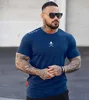 Men T Shirts Fashion Summer Bodybuilding Letter Printed Tshirt Men GYM Fitness Workout  O-Neck Show Muscle ► Photo 2/6
