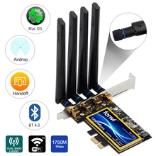 Fenvi T919 для Mac OS PC PCI WiFi карта непрерывности Handoff BCM94360CD нативный Аэропорт WiFi BT 4,0 1750 Мбит/с 5 ГГц/2,4 ГГц WLAN PCI-E