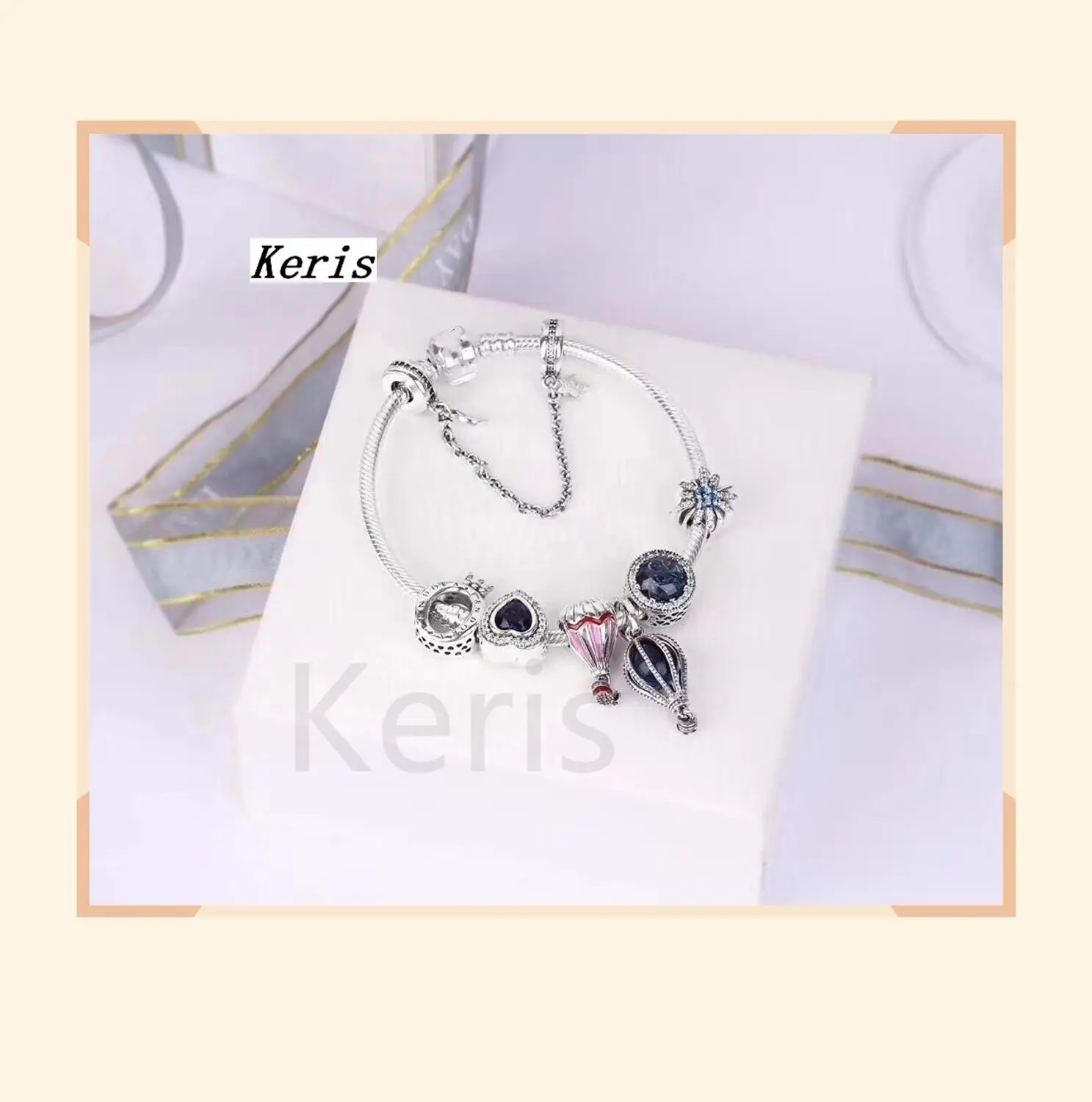 

High Quality Copy 1:1 100%925 Pure Silver New Rose Gold Autumn Style Deciduous Leaf String Bracelet Free Of Charge