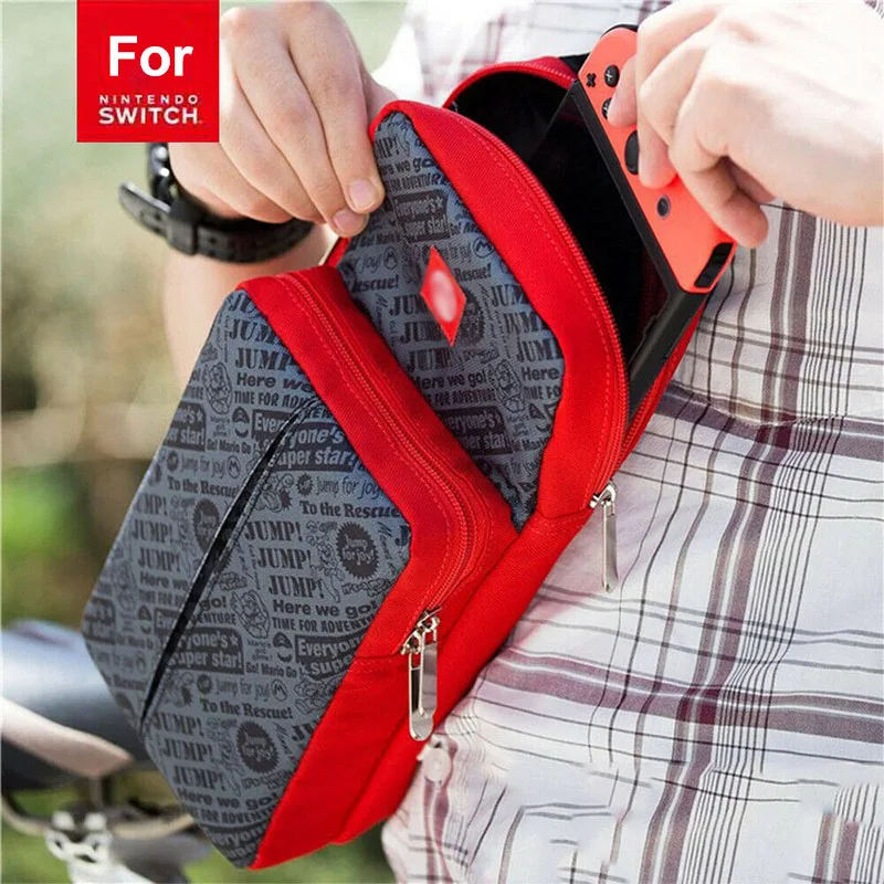 Crossbody Bag for Nintendo Switch Travel Carry Case Shoulder Storage Bag for Console & Dock Game Accessories Protective Bags