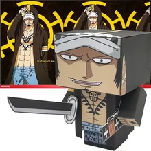 Один кусок Trafalgar Law складной резки мини милый 3D бумажная модель бумаги ремесло аниме Рисунок DIY Cubee дети взрослые ремесло игрушки MG-010