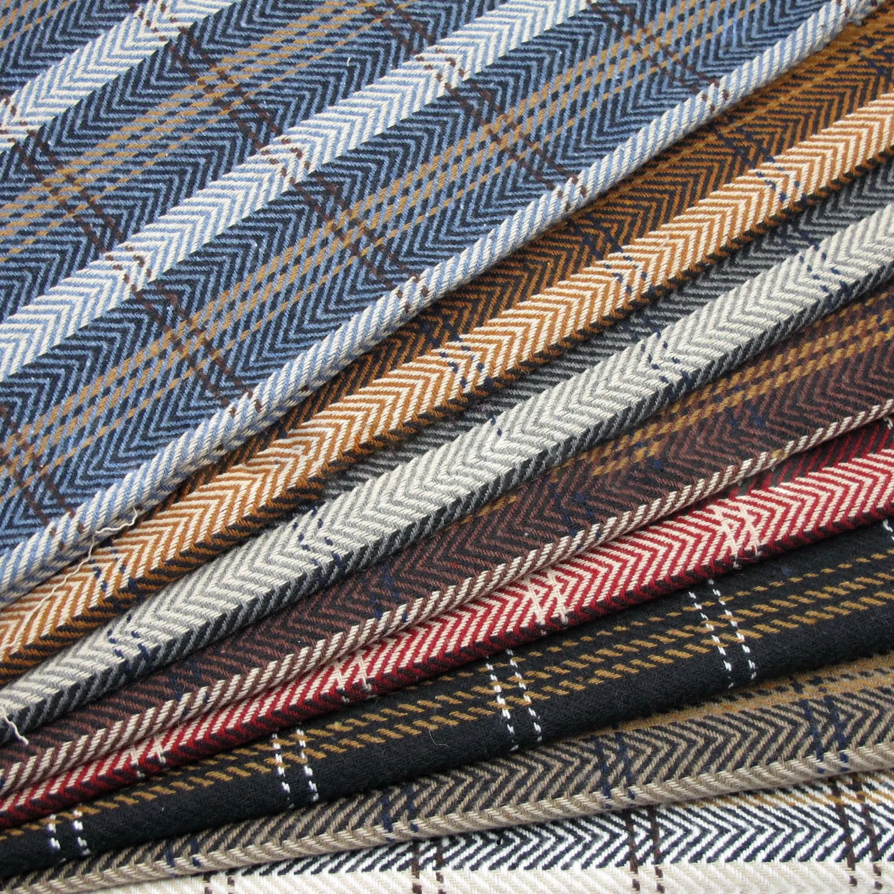 Осенняя Женская шерстяная ткань с узором в елочку