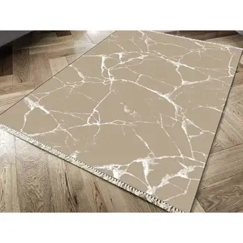 

Slip-resistant Outsole Digital Print Velvet Carpet Crack Wall Beige 80x200 cm
