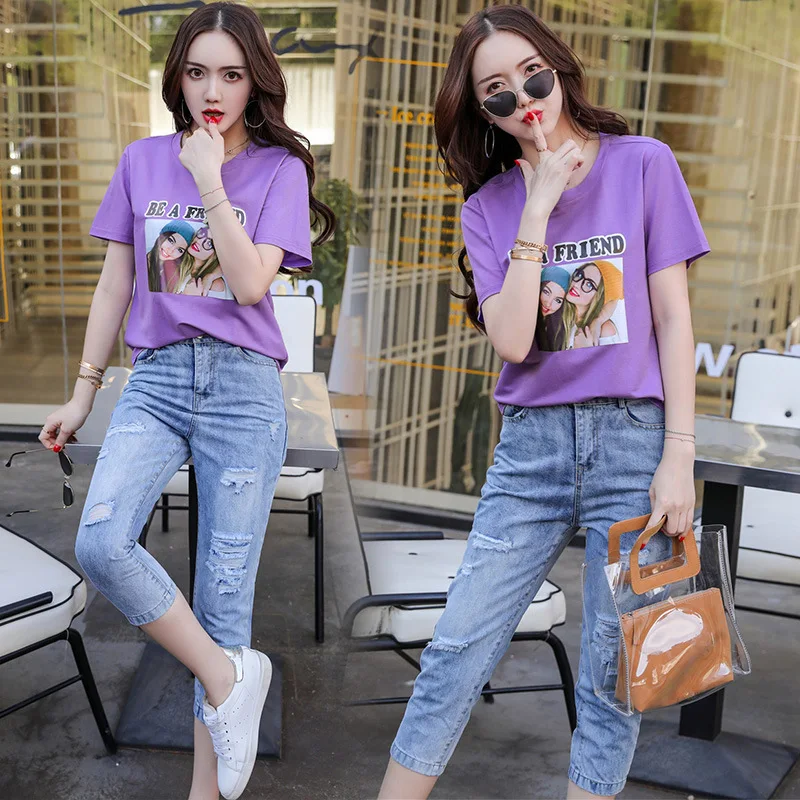 

Set/Suit Skirt 2018 Summer Solid Color Trend Korean-style Elegant Slim Fit Slimming Elegant Mid-length Low round Neck